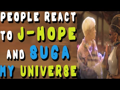 [Video muted due to copyright block]People react to J-HOPE and SUGA in My Universe - BTS