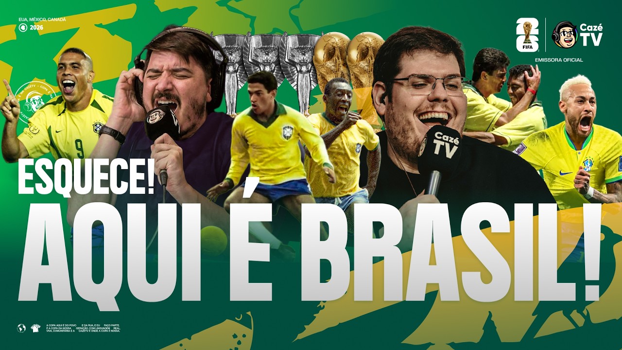 O BRASIL NUNCA DEIXOU DE SER O PAÍS DO FUTEBOL! SE TEM COPA, ESQUECE, É NA CAZÉTV!
