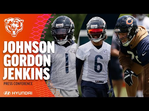 Johnson, Gordon and Jenkins on competing, team growth and Caleb Williams | Chicago Bears video clip