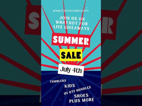 Join us on WhatNot July 4th at 9:00am for Summer Sale!