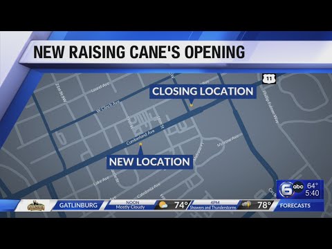 New Raising Cane's opening in Knoxville