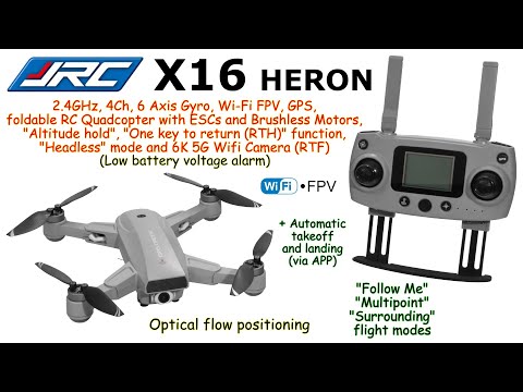 JJRC X16 HERON 6K Camera 2.4GHz, 4Ch, 6 Axis, GPS, Alt. hold, Brushless, RTH, WiFi FPV (RTF) Remotoy