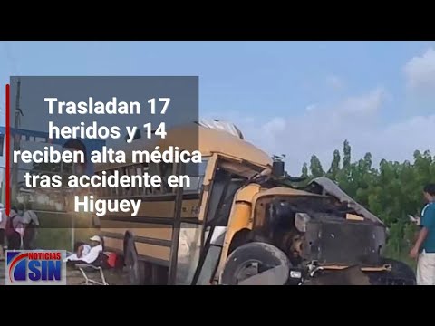 Trasladan 17 heridos y 14 reciben alta médica tras accidente en Higuey