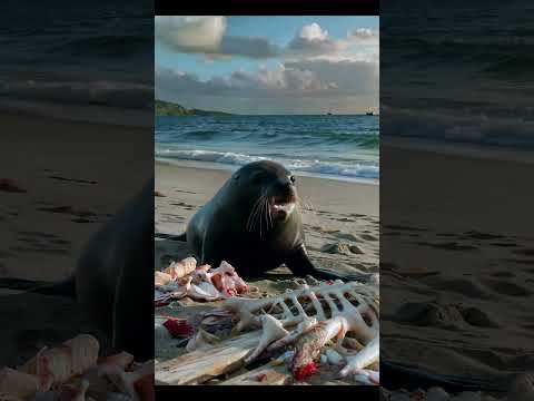 Seal’s Survival Challenge: Rotten Meat and Determination! 🦭🏝️