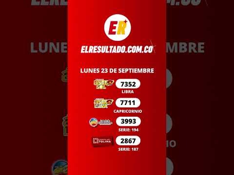 RESULTADO LOTERIA CUNDINAMARCA - LOTERIA TOLIMA  Y ASTRO LUNES 23 de septiembre  #Shorts