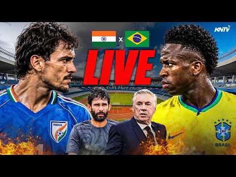 🔴 INDIA vs BRAZIL LIVE 🇮🇳🇧🇷 | Historic Football Match | IND vs BRA Live Watchalong