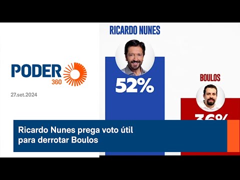 Ricardo Nunes prega voto u?til para derrotar Boulos