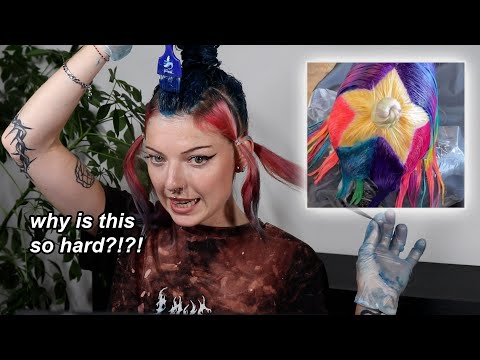 dyeing my hair using the star method (big fail)