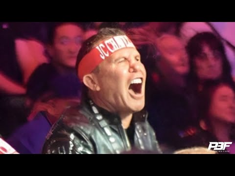 JULIO CESAR CHAVEZ SR FUMES AT HIS SON DURING JAKE PAUL FIGHT