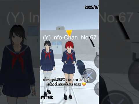 changed the high school simulator 2018 NPC names! 😝| #highschoolsimulator2018