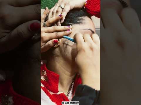 Women’s facial razor treatment