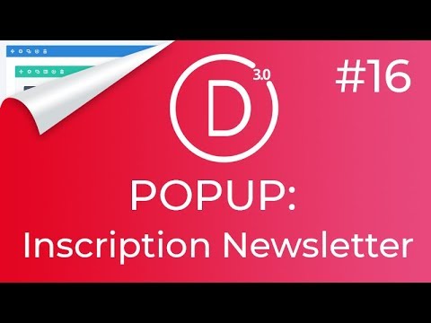 #DIVI 16 - POPUP pour inscription à la newsletter (capter des emails sur votre site avec BLOOM)