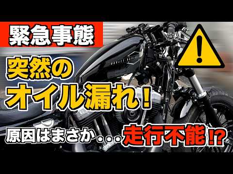 【緊急事態】ハーレー48が突然オイル漏れ！原因はまさかの…