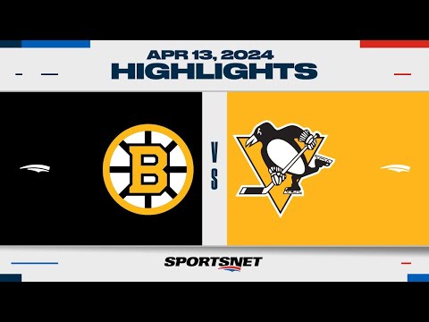 NHL Highlights | Bruins vs. Penguins - April 13, 2024
