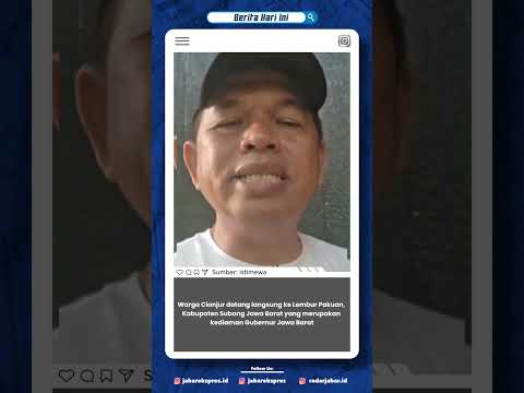 Warga Cianjur Datangi Kediaman Gubernur Jawa Barat