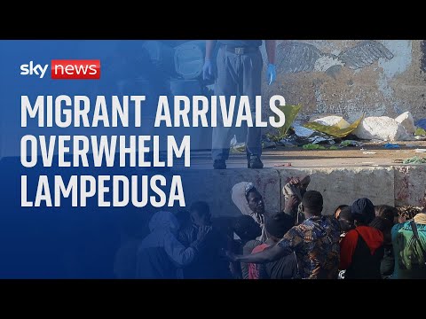 Lampedusa overwhelmed by migrant arrivals