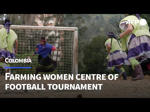 Sombrero-wearing women farmers center stage at Colombian football tournament | AFP
