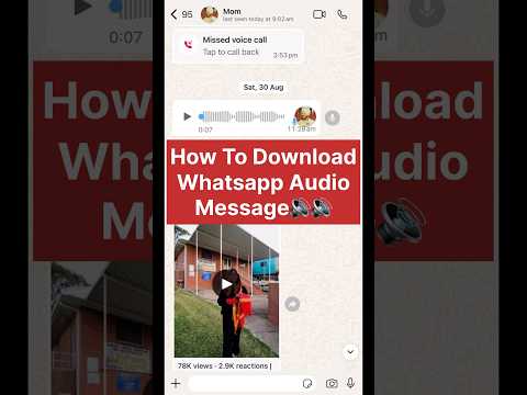 How To Save Whatsapp Audio Message