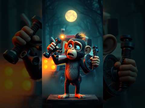 Bandar Ne Sach Bola Par Bhoot Ne Sun Liya | Kids Horror Moral Story in Hindi #shortsfeed #bandar