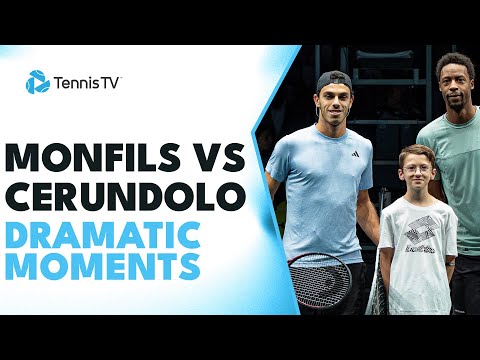 Francisco Cerundolo & Gael Monfils Dramatic Moments! 😱 | Paris 2023