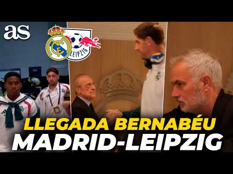 Llegada al BERNABÉU del REAL <strong>MADRID</strong>, saludos <strong>de</strong> FLORENTINO, reacción <strong>de</strong> MBAPPÉ y gesto <strong>de</strong> VINICIUS