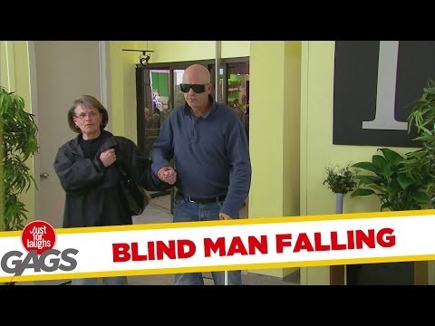 BLIND MAN FALLS DOWN ELEVATOR SHAFT PRANK!