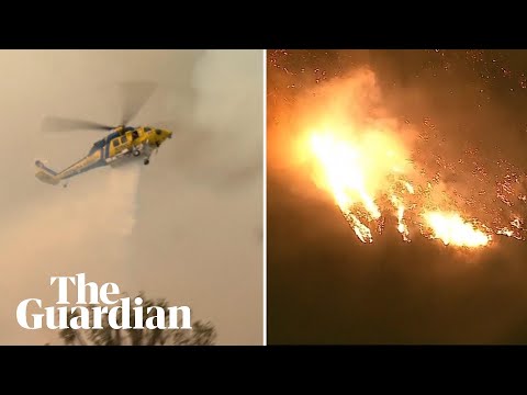 New aerial footage shows California wildfires spreading