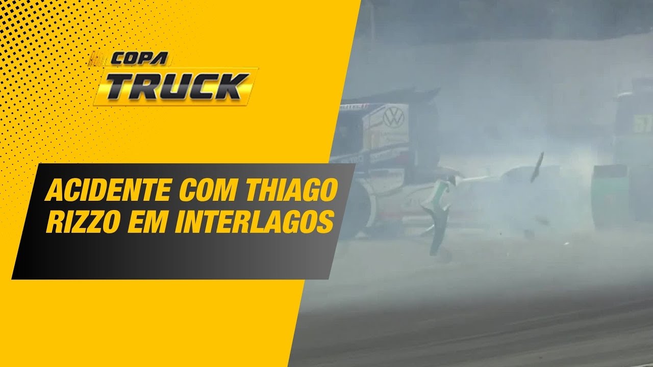 Acidente entre quatro caminhões na Copa Truck