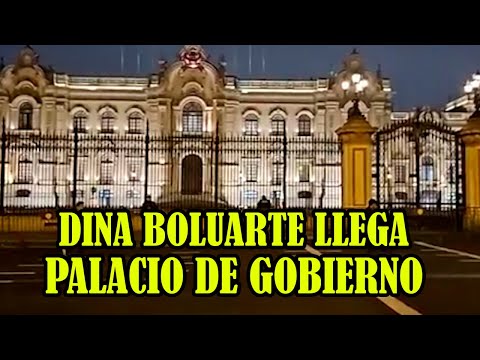 ASI LLEGO DINA BOLUARTE RESGUARDADO HACIA EL PALACIO DE GOBIERNO