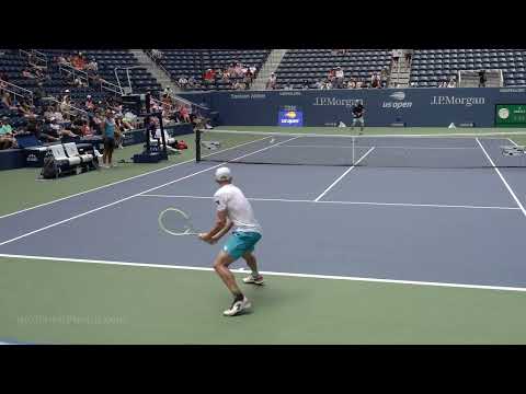 Rublev v Fokina, 2022 US Open practice, 4K