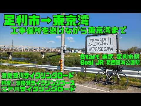 サイクリング 足利市駅→渡良瀬川CR→利根サイ→江戸サイ→葛西臨海公園駅(02026.4.8 113km)