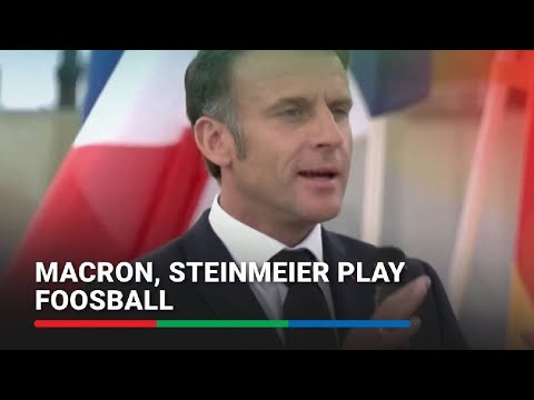 France's Macron plays foosball with German president | ABS-CBN News