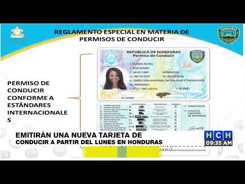 A partir del lunes emitirán nueva licencia de conducir en Honduras