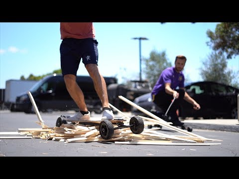 Miles RAMPAGE Electric Skateboard VS Pile Of Firewood
