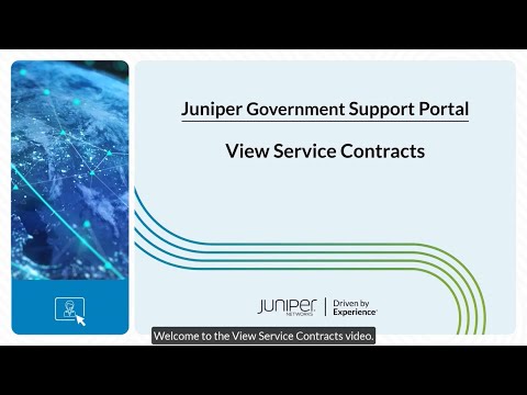 Juniper Government Support Portal: View Service Contracts