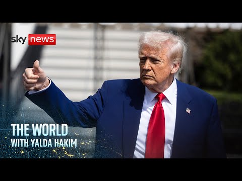 Trump insists US will 'boom' despite markets tumbling | The World with Yalda Hakim