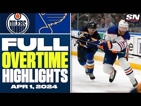 Edmonton Oilers at St. Louis Blues | FULL Overtime Highlights - April 1, 2024