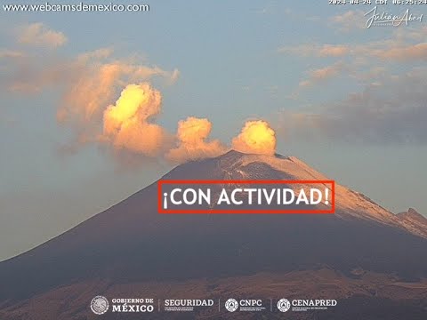 #POPOCATÉPETL | ¡Actividad en el Popo! El #Volcán #EnVivo
