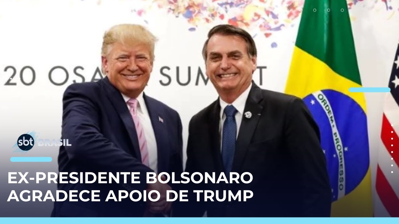 Bolsonaro agradece apoio e diz que Trump é exemplo de fé e resiliência | SBTBrasil