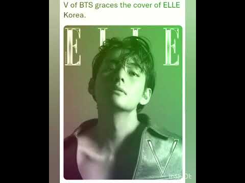 V of BTS graces the cover of ELLE Korea.
