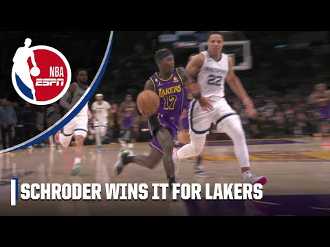 Dennis Schroder’s steal plus and-1 helps Lakers end Grizzlies’ win streak | NBA on ESPN