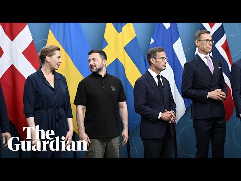 Ukrainian president Volodymyr Zelenskiy holds a press conference in Sweden – watch live