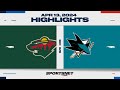 NHL Highlights  Wild vs. Sharks - April 13, 2024