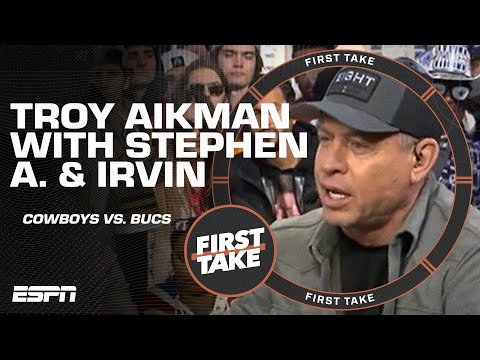 Troy Aikman, Stephen A. & Michael Irvin talk Cowboys vs. Buccaneers on First Take 💯