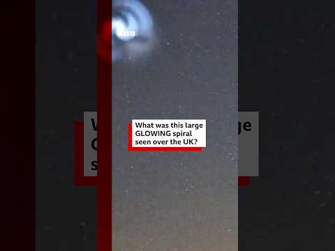 Spiral in the sky likely to be from SpaceX launch. #SpaceX #Rocket #UFO #BBCNews