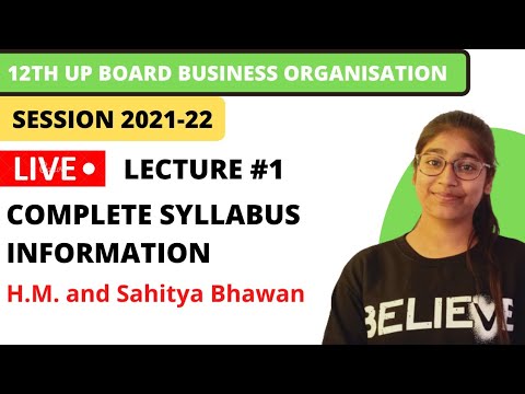 BUSINESS ORGANISATIONS CLASS 12TH UP BOARD LECTURE 1