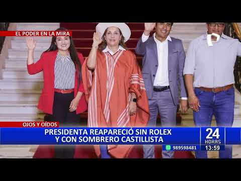 Dina Boluarte deja los Rolex: Presidenta reaparece con smart watch y sombrero castillista