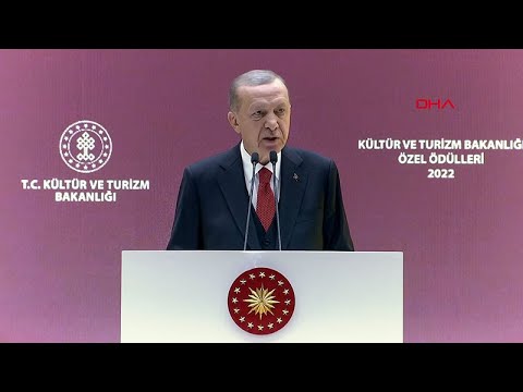 Cumhurbaşkanı Erdoğan Kültür-Turizm Bakanlığı Özel Ödüllerinde konuştu