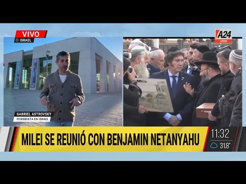 Javier Milei en Israel: se reunió con Benjamin Netanyahu