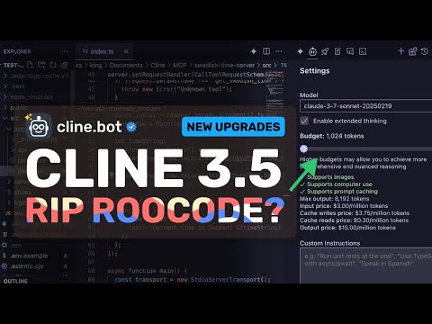 Cline 3.5 (New Upgrades) : These NEW Features in CLINE Challenge RooCode!